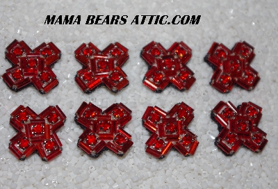MBA #5656B-5187  "Red & Light Siam Red" Set Of 10