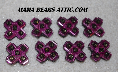 MBA #5656B-5201  "Hot Pink & Transparent Black"  Set Of 10