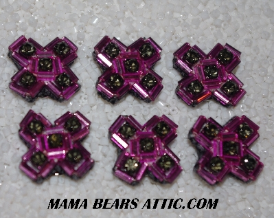 MBA #5656B-5201  "Hot Pink & Transparent Black"  Set Of 10