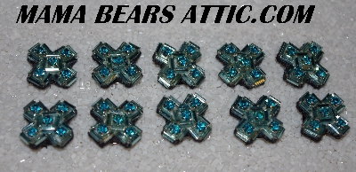 MBA #5656B-5160  "Aqua Blue & Aquamarine" Set Of 10