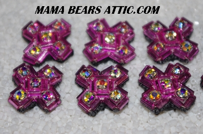 MBA #5656B-5214   "Hot Pink & Aurora Borealis"  Set Of 10