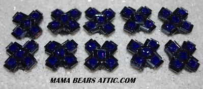 MBA #5656B-5077  "Metallic Grey & Sapphire Blue" Set Of 10