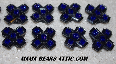 MBA #5656B-5077  "Metallic Grey & Sapphire Blue" Set Of 10