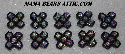 MBA #5656B-5053  "Metallic Grey & Aurora Borealis" Set Of 10