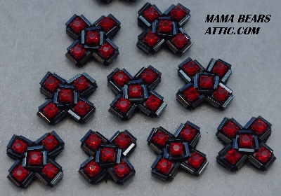 MBA #5656B-5040  "Metallic Grey & Siam Red"  Set Of 10