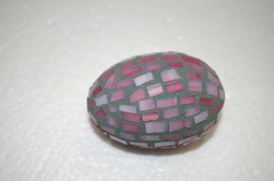 +MBA #12-026  Set Of 3 Glass Mosiac Eggs