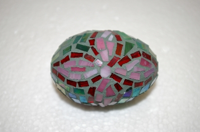 +MBA #12-026  Set Of 3 Glass Mosiac Eggs
