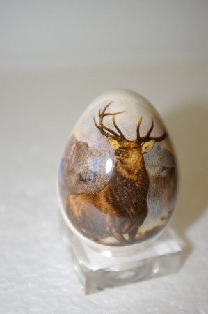 +MBA #12-093  1990's Elk Porcelain Egg