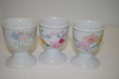 +MBA #12-172  1990's Set Of 3 Porcelain Egg Cups