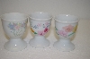 +MBA #12-172  1990's Set Of 3 Porcelain Egg Cups