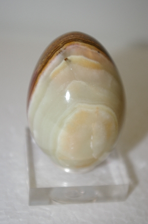 +MBA #12-158  Beautiful Hand Cut & Polished Onyx Egg