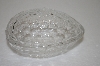 +MBA #12-187  1990's Fancy Glass Egg Shaped Dish
