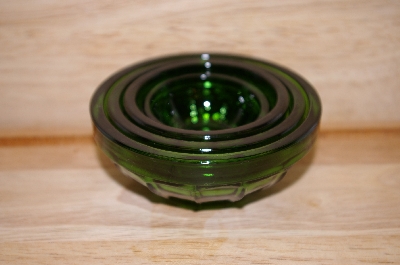 MBA #13-158   "Set Of 4 Bottle Green Spice Bowls"