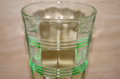 +MBA #13-072A     "2003 Martha Stewart Set Of 5 Antique Green Glass Goblets"