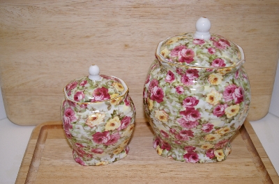 +MBA #13-188      "Duchess Rose Vanity Jars Set of 2