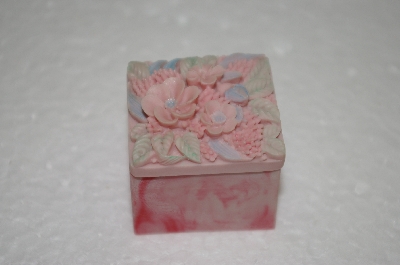+Soap Stone Hand Carved Floral Mini Box