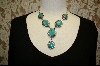 +    "6 Stone Blue Artist "Billy Eagle"  Signed Turquoise Necklace