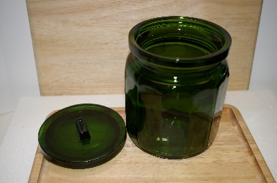 +MBA #14-289    "Large Bottle Green Glass Canister