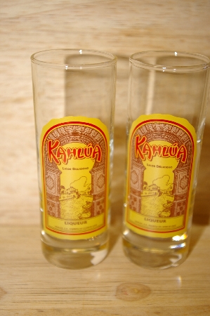 +Set Of 2 "Kahlua" Tall Shot Glasses
