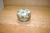 +MBA #14-207  "Blue Roses Round Porcelain Trinket Box With Candle