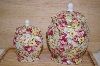 +MBA #13-188  Set Of 2 Duchess Rose Vanity Jars