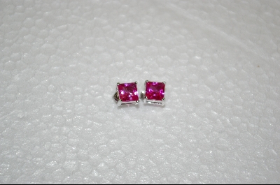 +  Charles Winston Princess Cut Created Pink Sapphire Necklace, Earrings & Ring Set