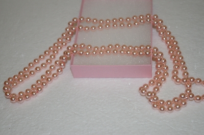 +MBA #16-677  30" Strand Pink Glass Pearls