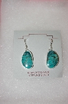 +MBA #16-657  Beautiful Blue Turquoise Artist Signed Earrings