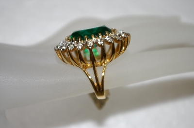 +MBA #16-531  Antique Faux Emerald Ring