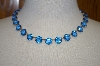 +MBA #16-638  Antique 24 Stone Blue Glass Chocker
