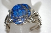 +MBA #16-216  MBA #16-216  "Artist Signed Blue Lapis Hand Made Cuff Bracelet