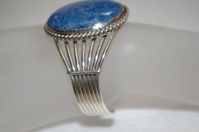 +MBA #16-320  Hand Made Blue Lapis Cuff Bracelet