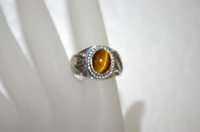 +MBA #16-269  Artist "Jaun Guerro" Signed Tiger Eye Ring