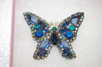 +MBA #16-398  Weiss Crystal Butterfly Pin
