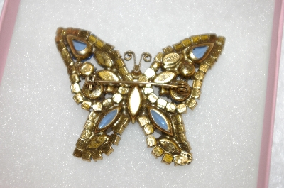 +MBA #16-398  Weiss Crystal Butterfly Pin