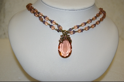 +Sweet Romance Pink Crystal And Glass Bead Necklace