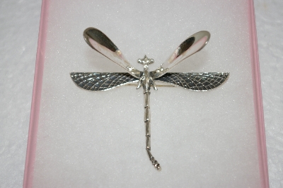 +MBA #16-272  Solid Sterling Artist Signed Dragonfly Pin