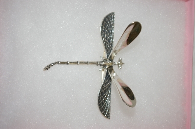 +MBA #16-272  Solid Sterling Artist Signed Dragonfly Pin