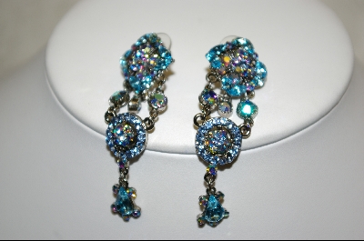 +    "Blue Crystal Drop Earrings