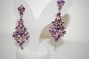 +MBA #17-439  Platinum Over Silver Amethyst & Ruby Earrings