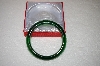 +MBA #218-A  Rare Dark Green Glass Bangle Bracelet