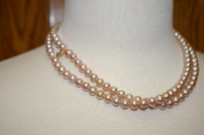 +MBA #17-040  Pale Pink Double Strand Fresh Water Pearls