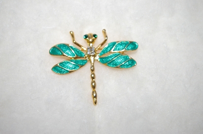 +MBA #17-045  Green Dragonfly Pin/Pendant Combo