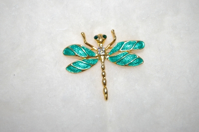 +MBA #17-045  Green Dragonfly Pin/Pendant Combo