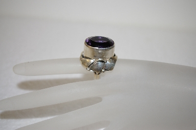 +MBA #17-643  Artist "IRV" Signed Tall Amethyst Ring