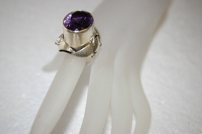 +MBA #17-643  Artist "IRV" Signed Tall Amethyst Ring