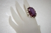 +MBA #17-664  Aintique Sterling Purple Stone Ring