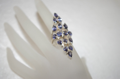 +MBA #17-667    "16 Stone Amethyst & Sterling Ring