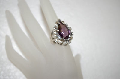 +MBA #17-657  Fancy  Amethyst & Sterling Ring