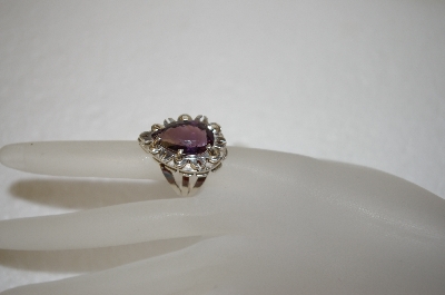 +MBA #17-657  Fancy  Amethyst & Sterling Ring